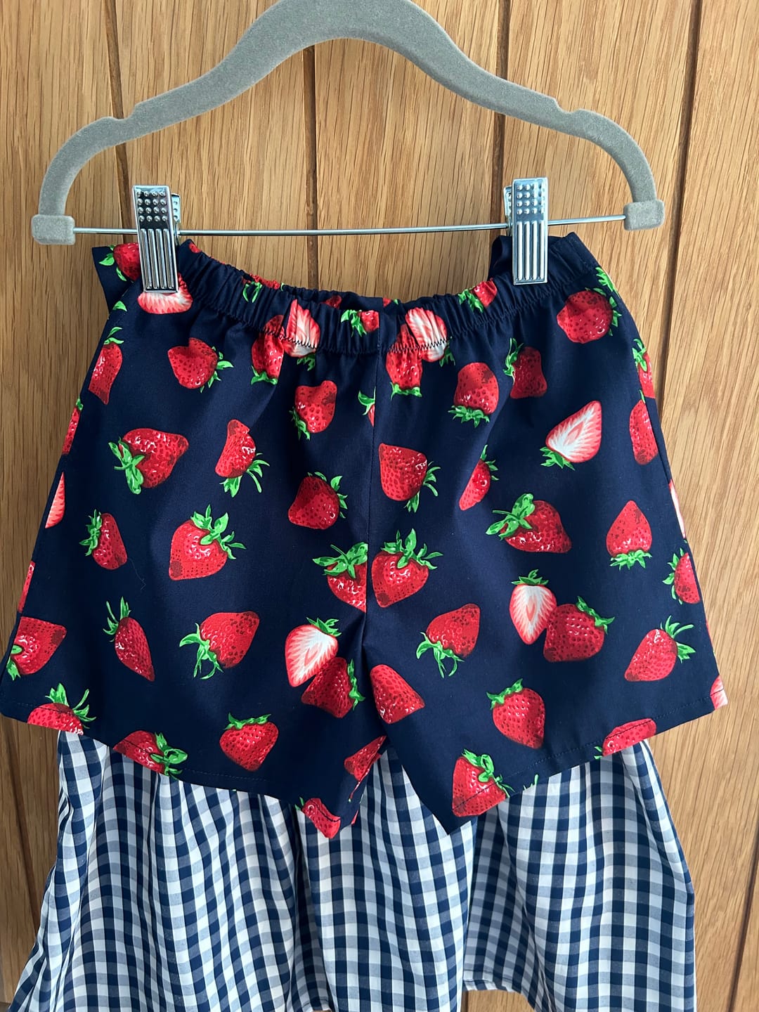Customer photo review of Strawberry Rose & Hubble Cotton Poplin Fabric