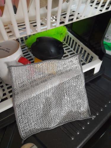 Customer photo review of Multifunktionales kratzfestes Drahtgeschirrtuch