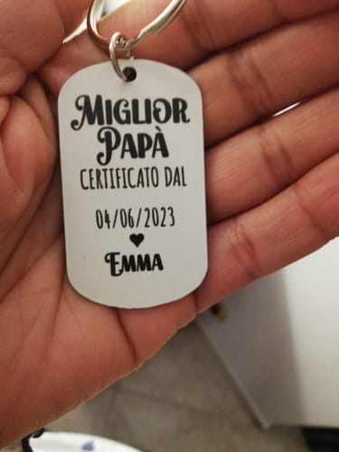 Customer photo review of Miglior Papà - Portachiavi per genitori