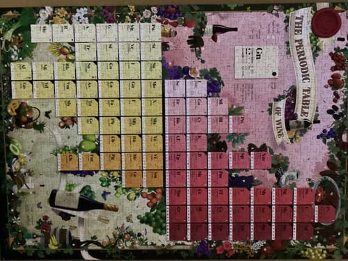 Customer photo review of Wine Puzzle - Periodic Table of Wine