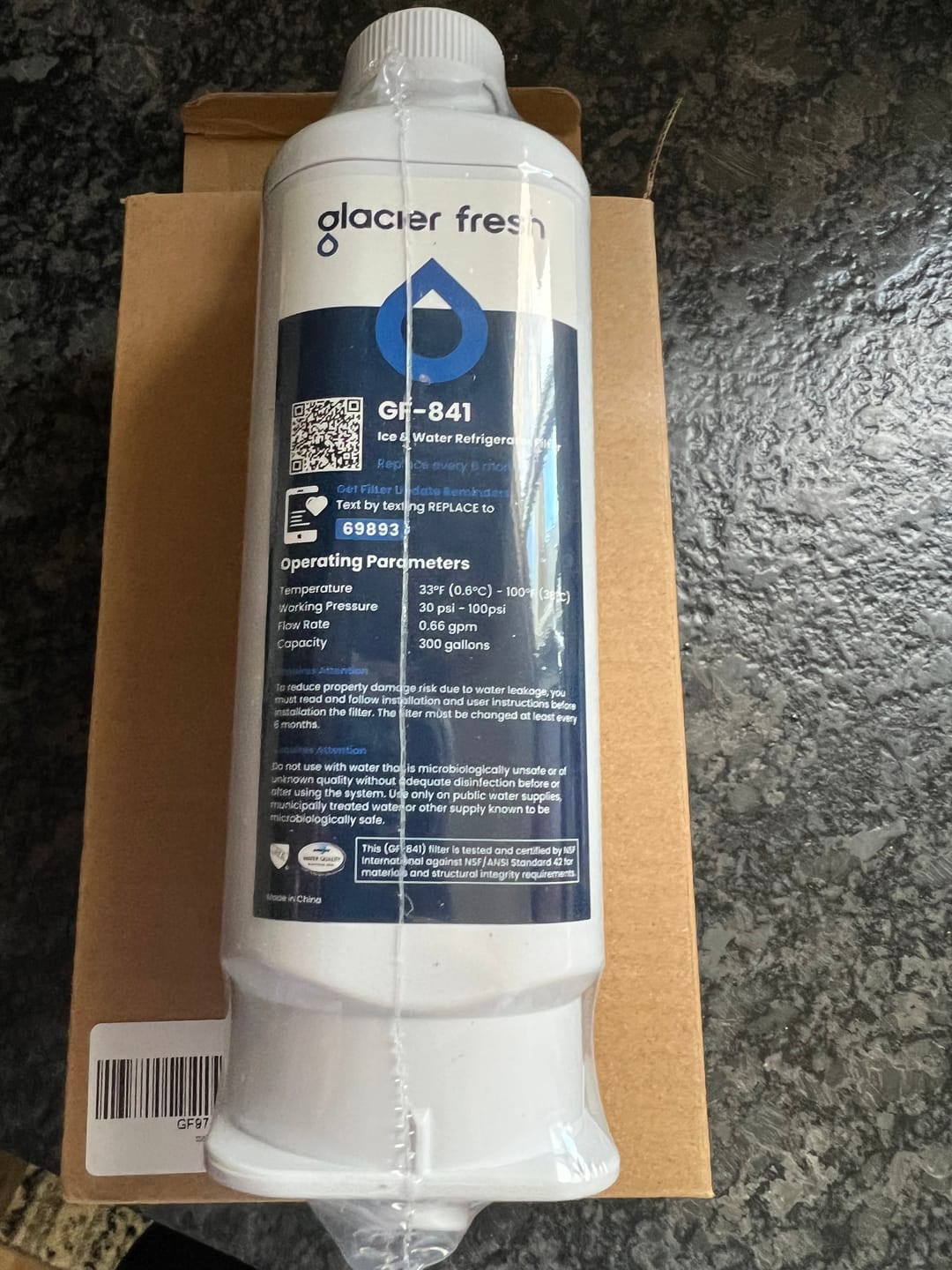 Customer photo review of Glacier Fresh Replacement for DA97-17376B, HAF-QIN Samsung Refrigerator Water Filter, 2-Pack