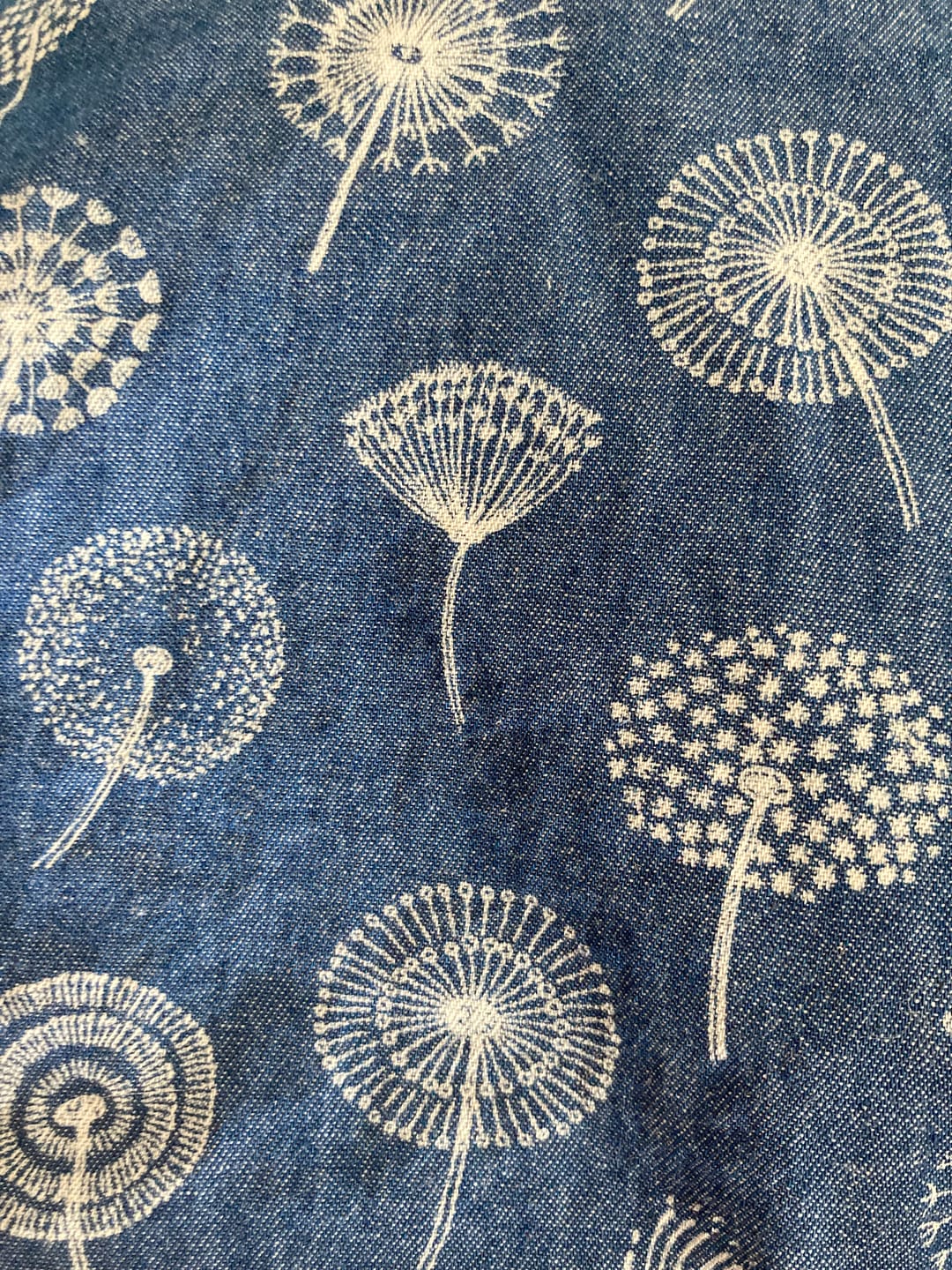 Customer photo review of Dandelions Chambray Denim Fabric