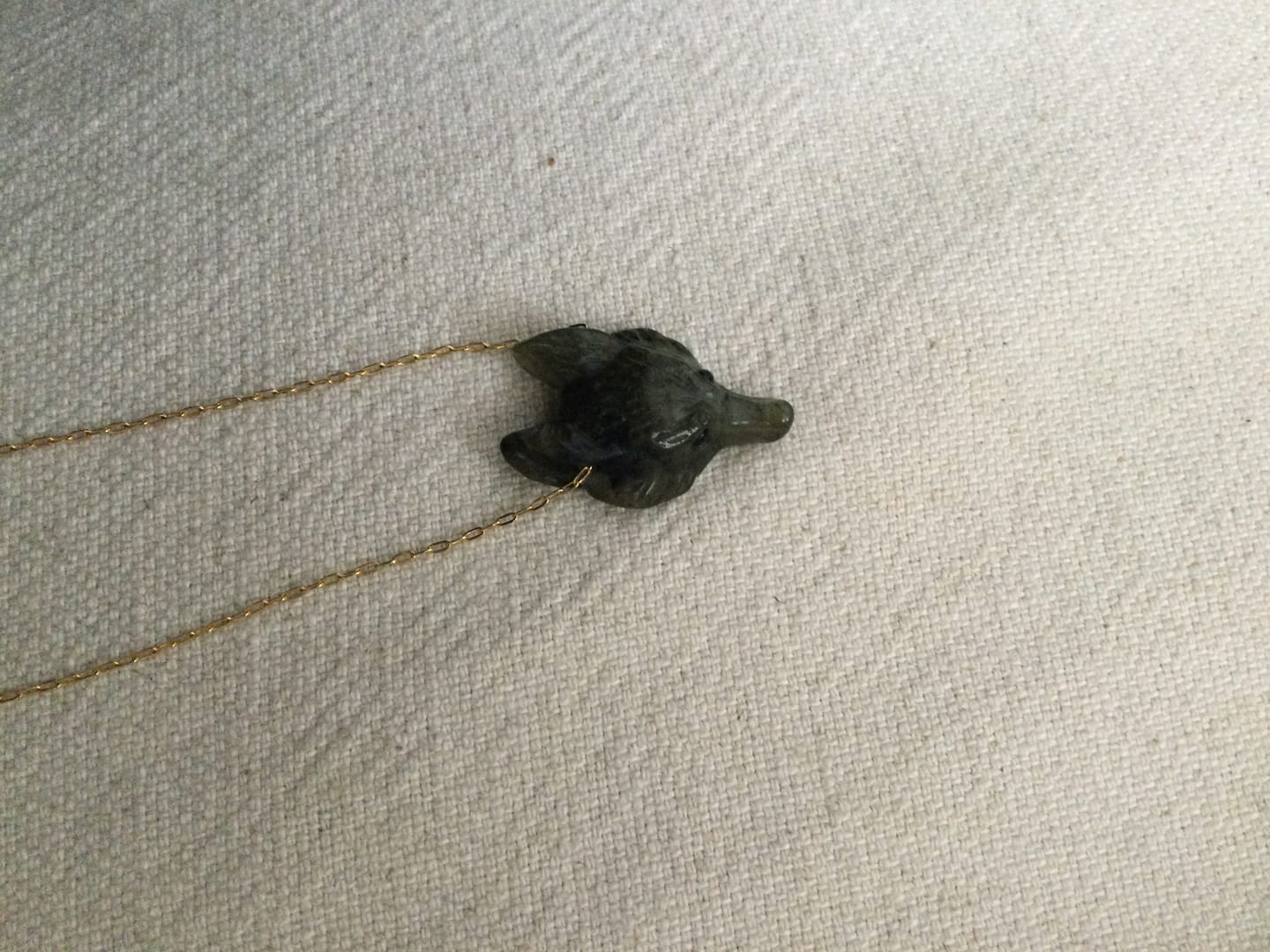 Customer photo review of Collier Liberté labradorite