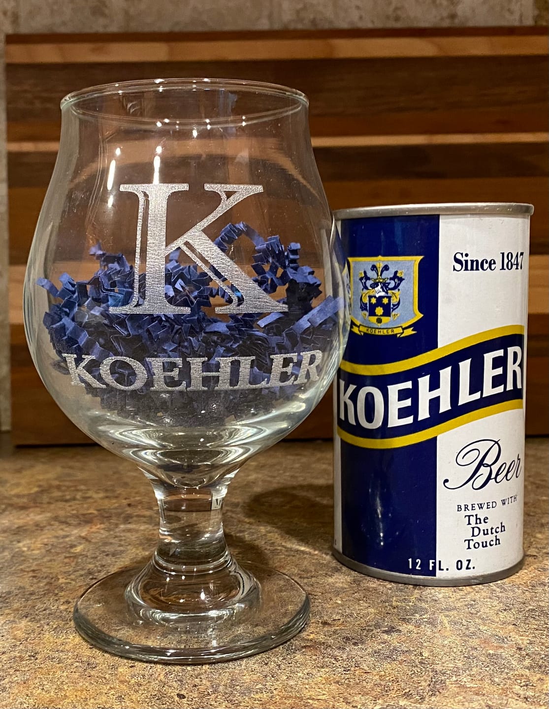 Customer photo review of Personalized Monogram Initial and Name on 16oz Belgian Beer Glass