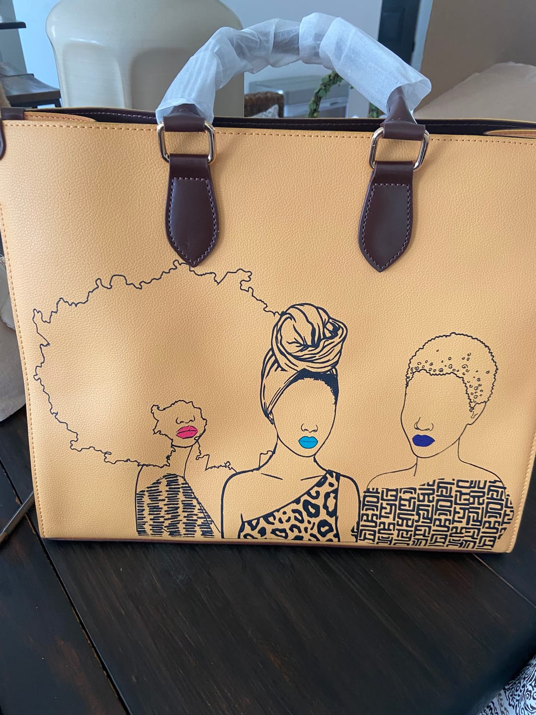 Customer photo review of Mahogany Tote Bag
