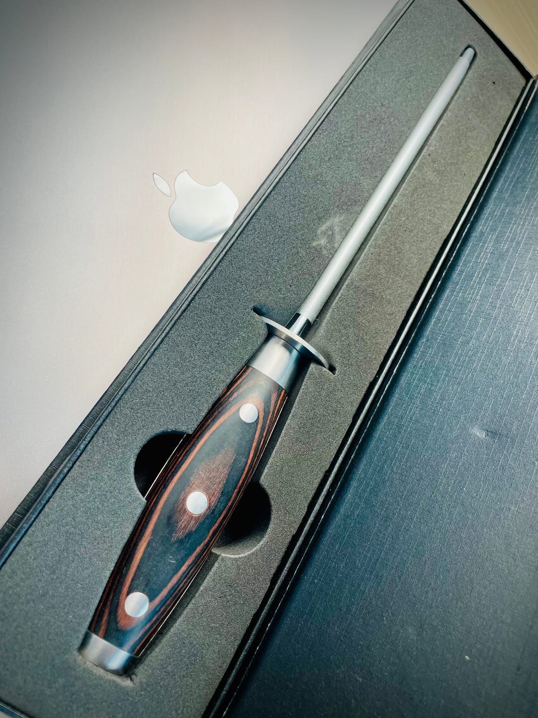 Customer photo review of Imperial Sharpening Steel — Emery Rod with Smooth Pakkawood Handle