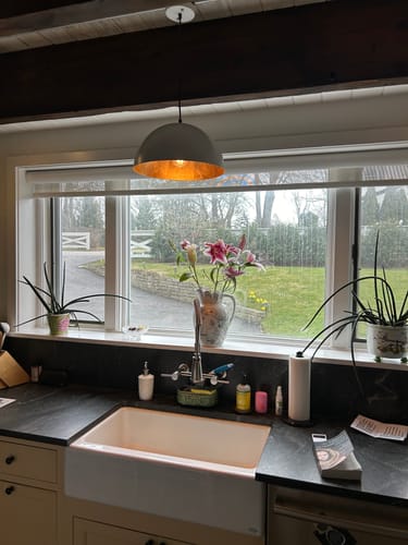 Customer photo review of Oversized Metal Dome Pendant Light