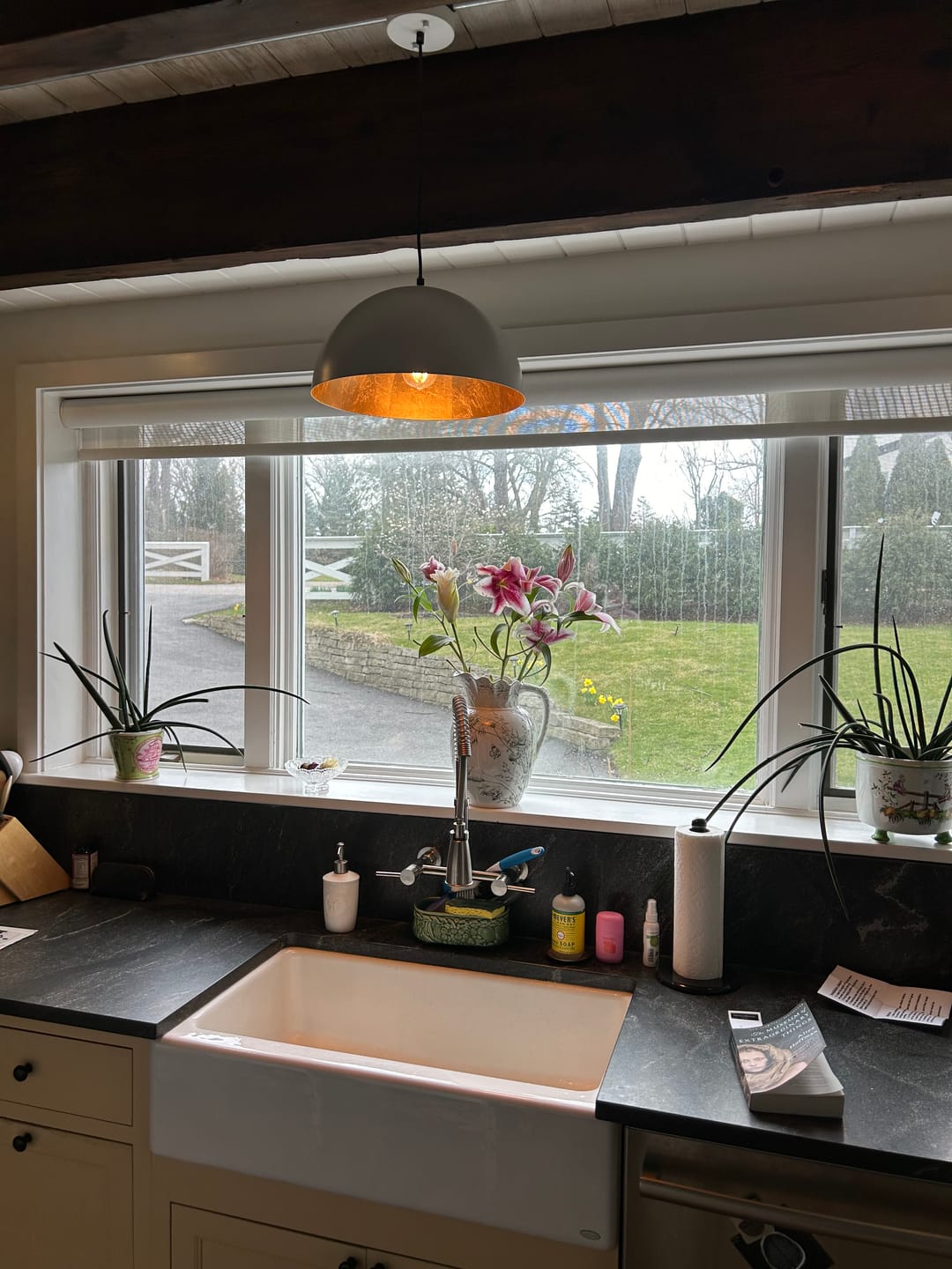 Customer photo review of Oversized Metal Dome Pendant Light