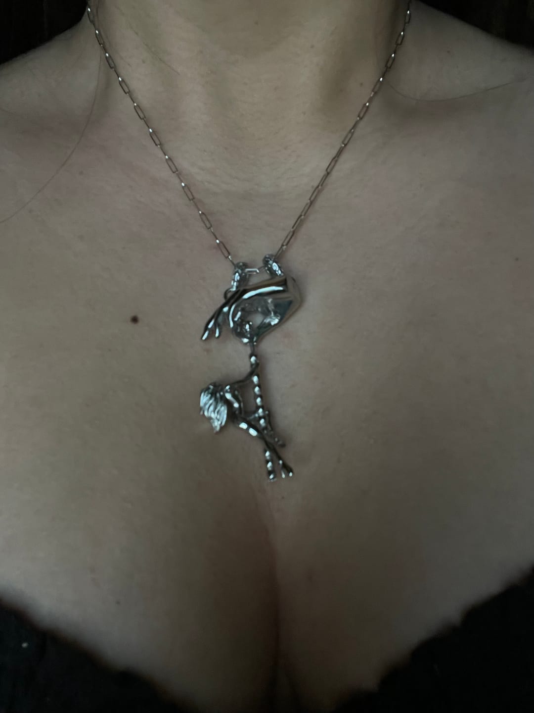 Customer photo review of DANCING WITH DEATH PENDANT