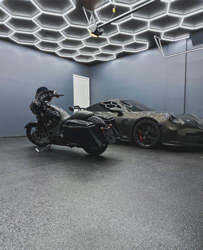 Customer photo review of HEX LED Garage Lights Custom Order