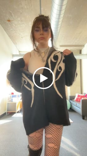 Customer video review of NEV Flame Graphic Sweater Hoodie