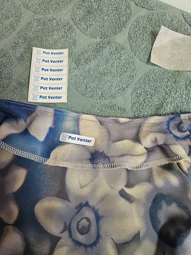 Customer photo review of Iron on Clothing Labels