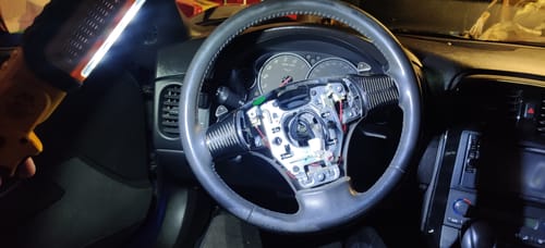 Customer photo review of custom carbon fiber paddle shifters for C6 corvette