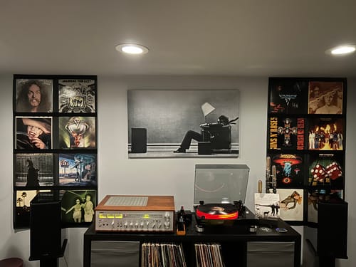 Customer photo review of 12" Vinyl Record Display Frame - LP Wall Storage