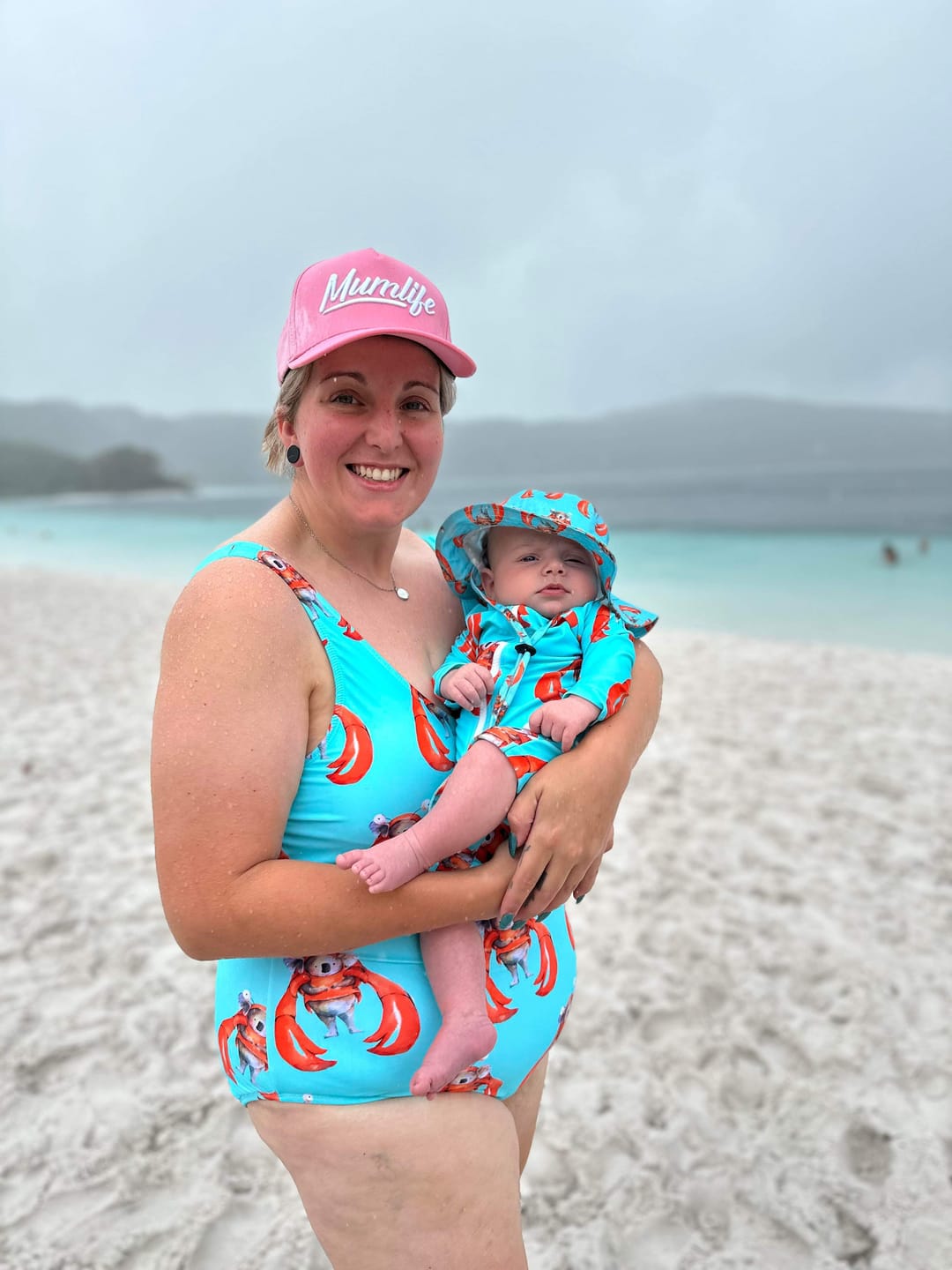 Customer photo review of Crab Koala Unisex Long Sleeve Zip Swimmers