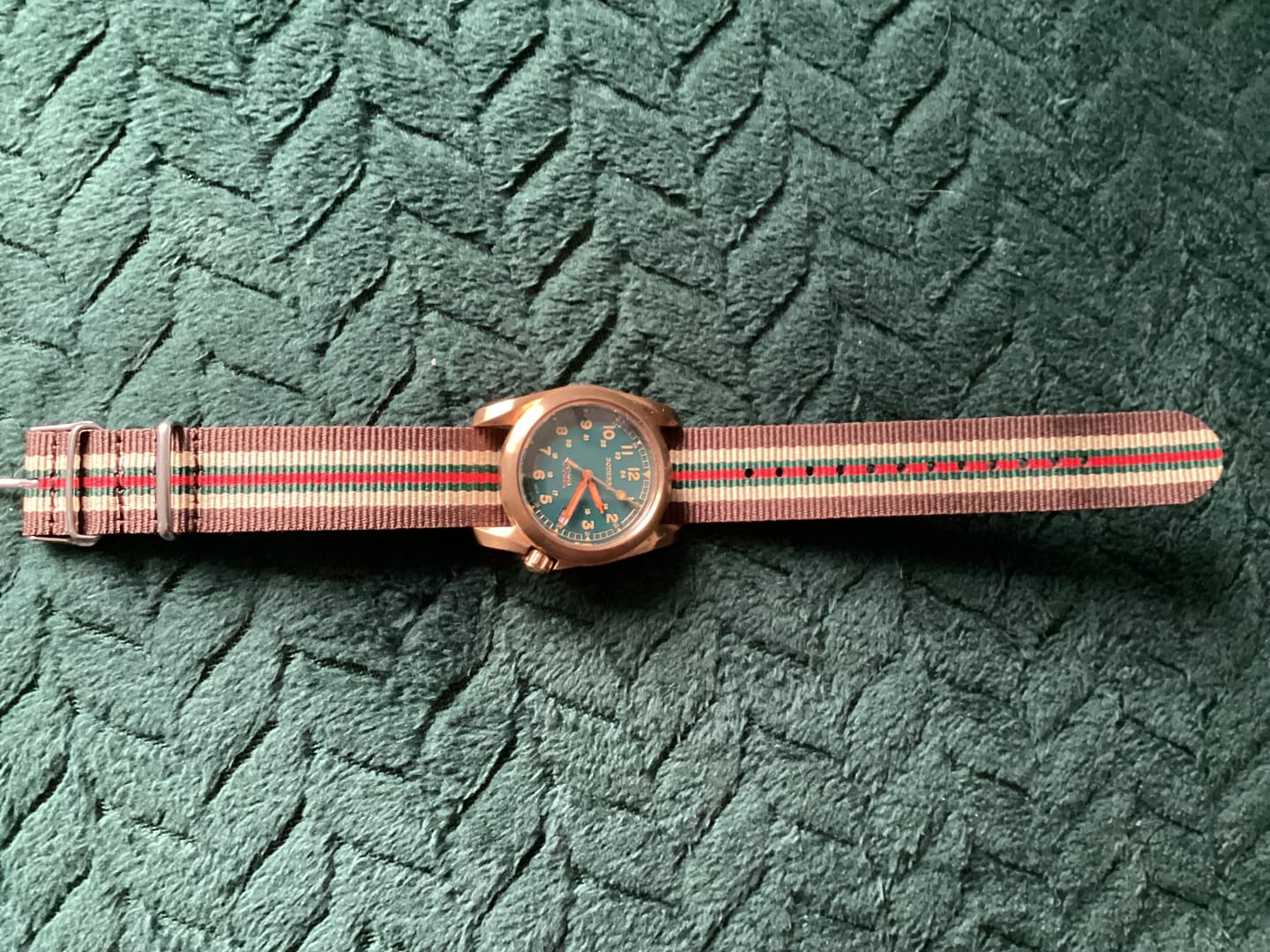 Customer photo review of Classic Military Style Strap - Brown Italian Lux