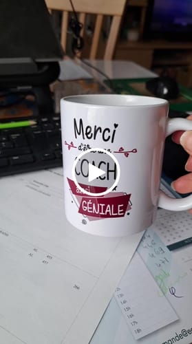 Customer video review of Mug Merci Coach Géniale