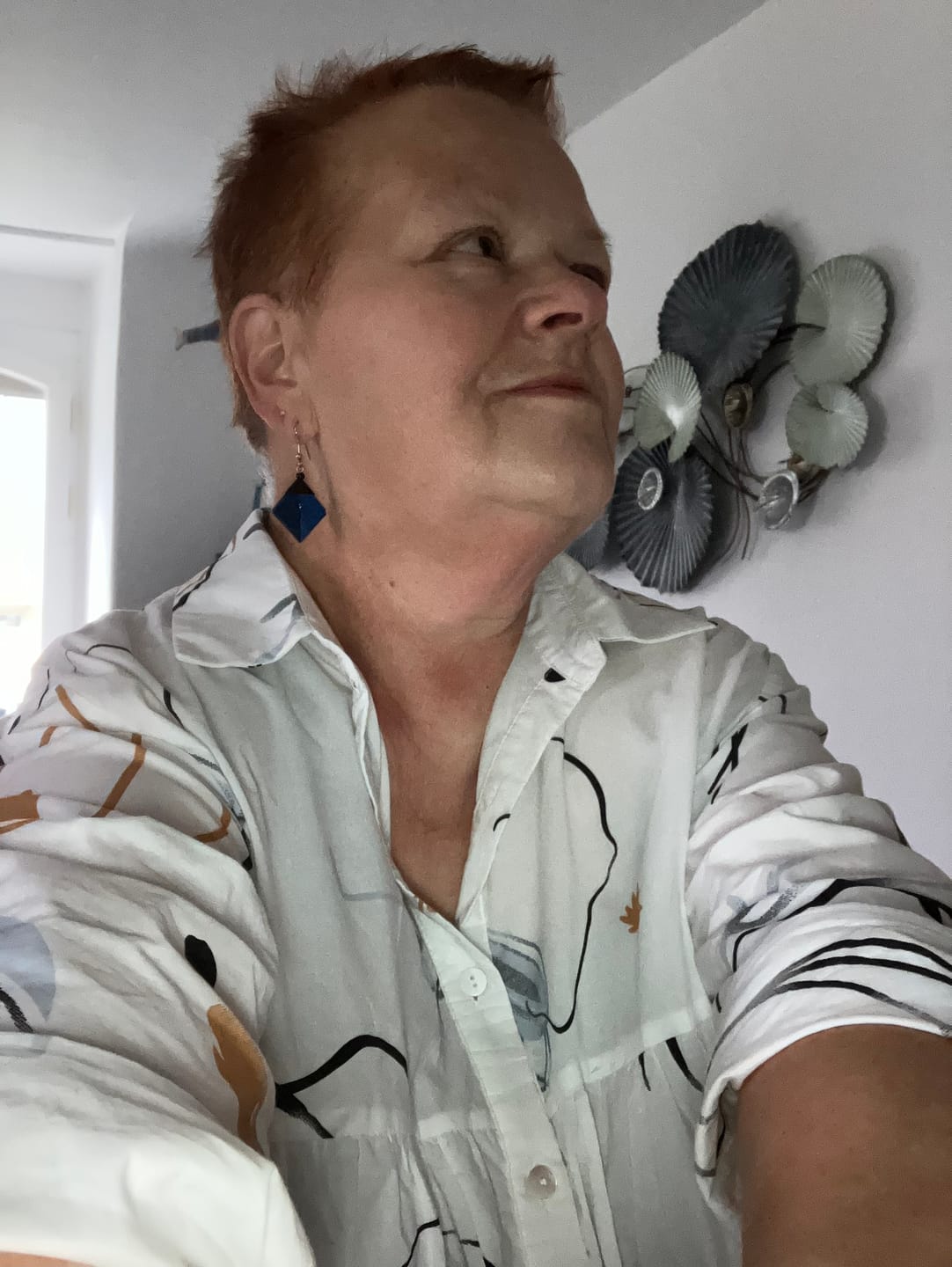 Customer photo review of Plus Size - Printed Single Breasted Polo Collar Shirt