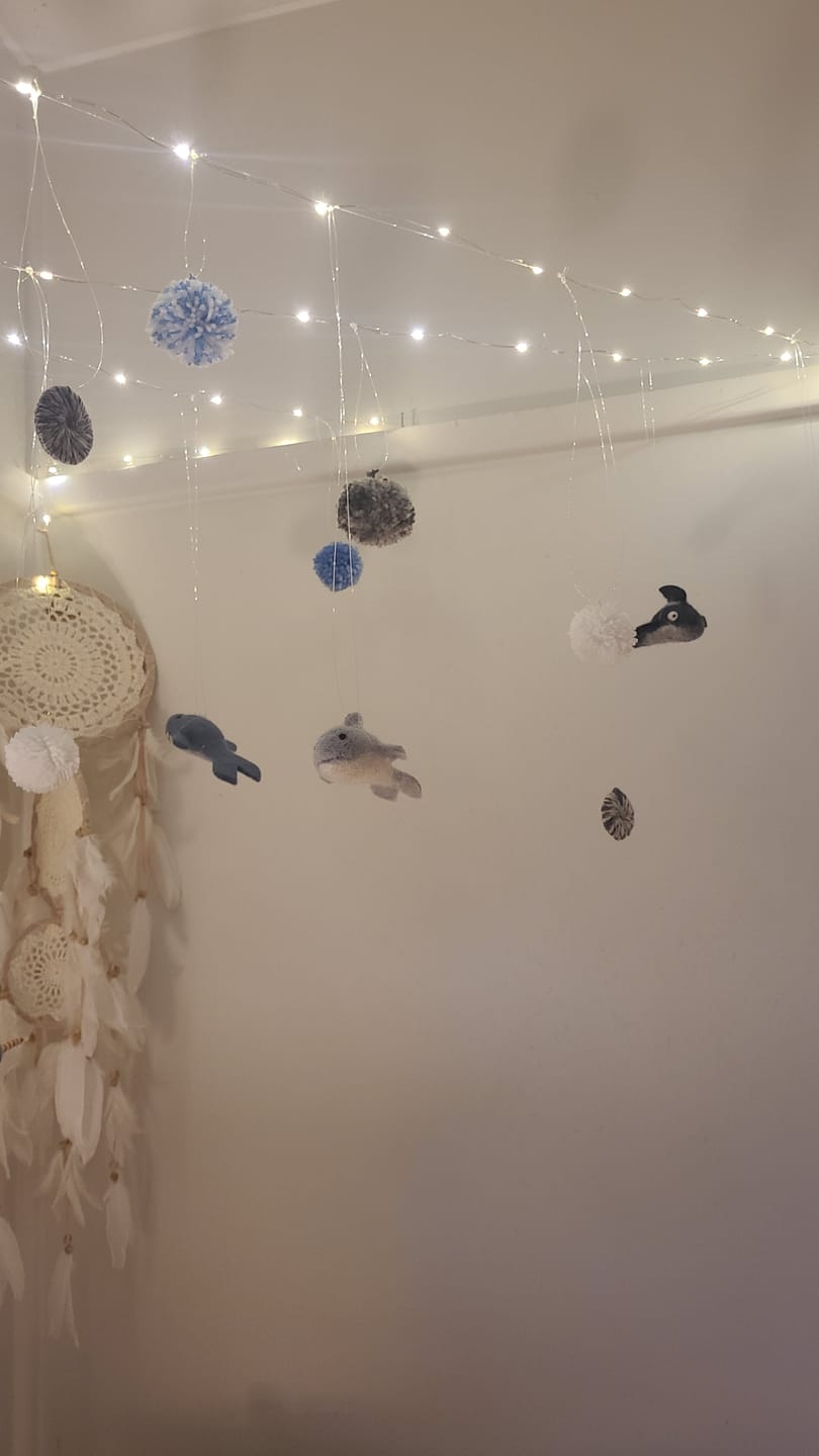 Customer photo review of Felt Ocean Marine Mammals Toys - Orca, Whale, Dolphin, Narwhal
