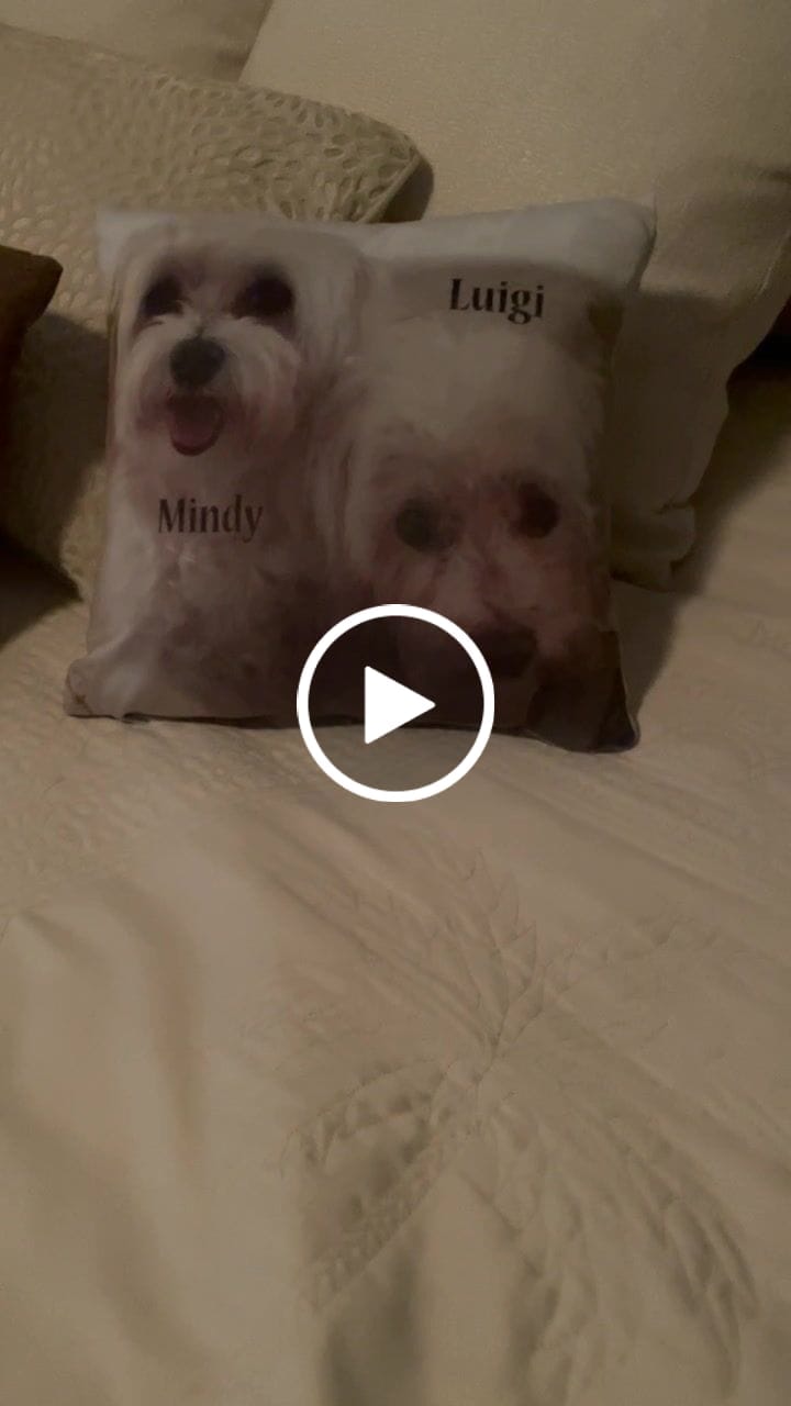 Customer video review of Custom Photo Pillow with Your Dog Photos, Print Pet Photo on Pillow