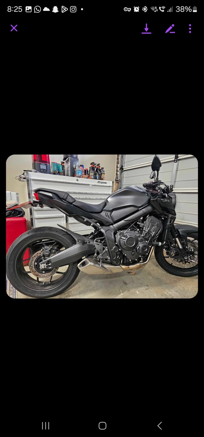 Customer photo review of Honda CBR650R/CB650R