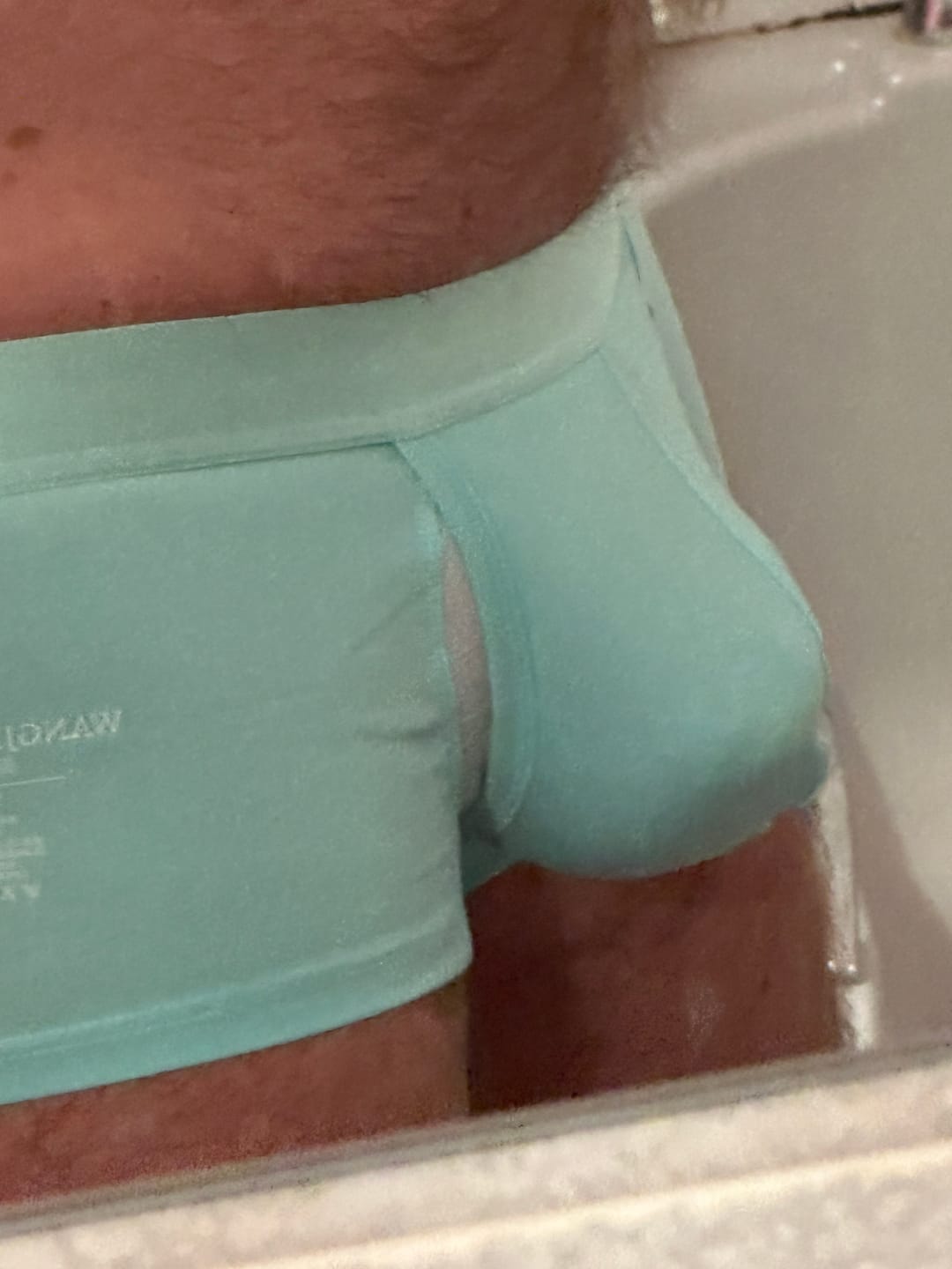 Customer photo review of 2 Pack Men's Large Pouch Casual Underwear