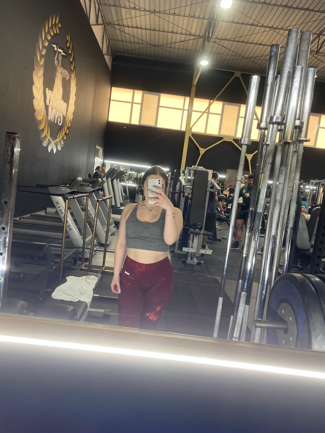 Customer photo review of Leggings Maltinto Rosso Inferno