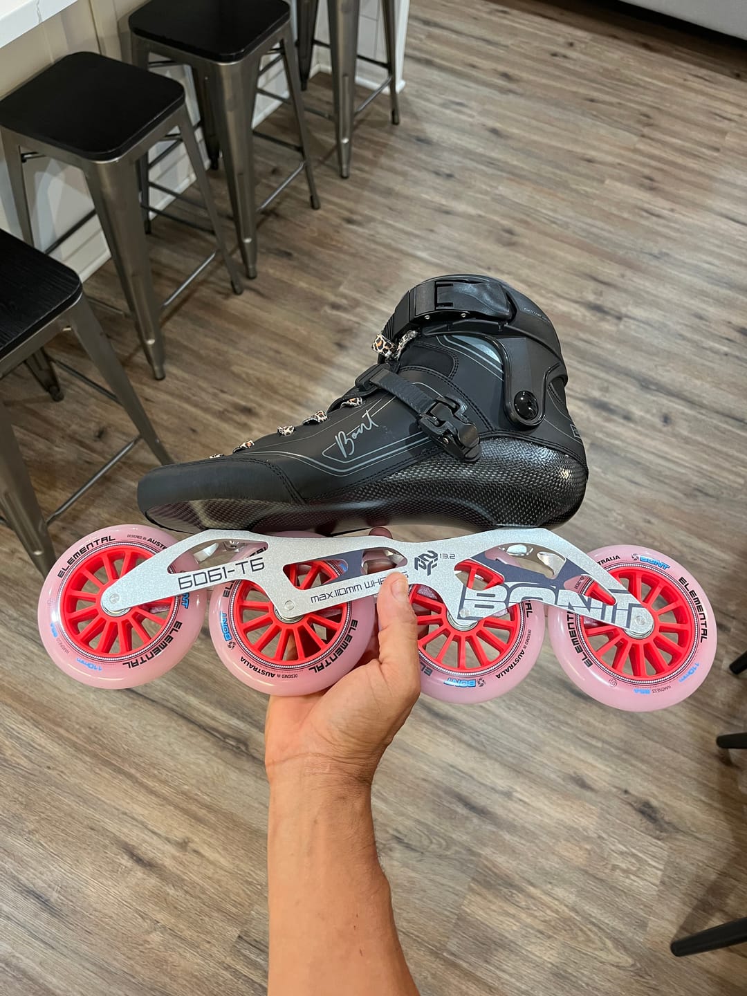 Customer photo review of Semi Race III 195mm Inline Skate Boots