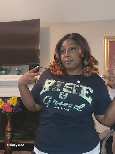 Customer photo review of Rise n Grind Tee