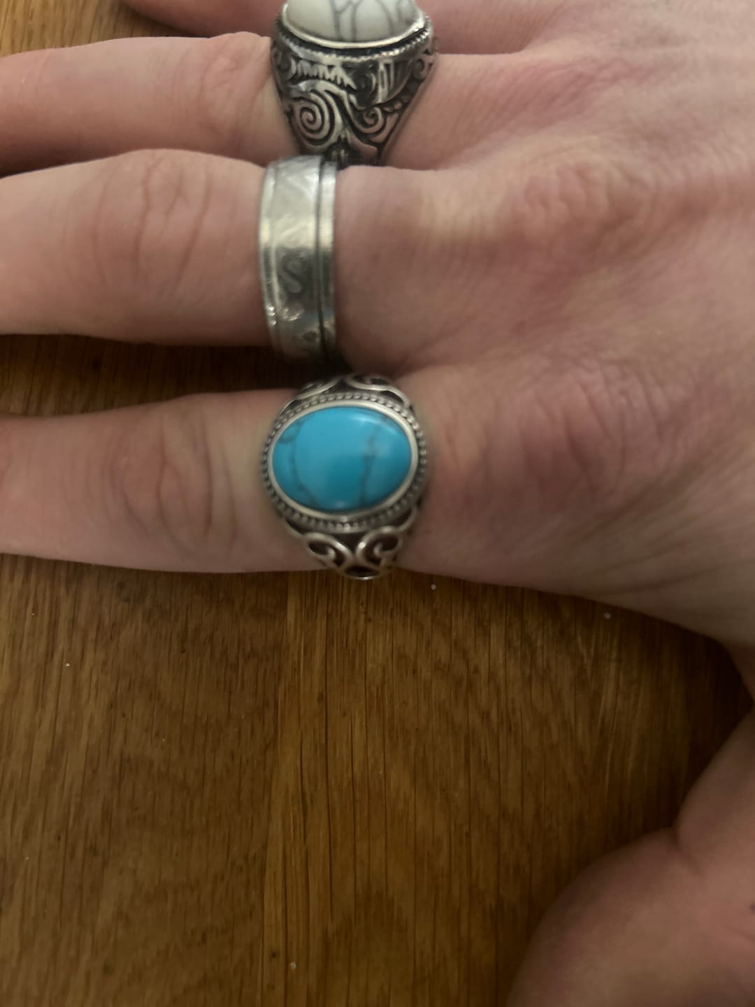 Customer photo review of BLUE EYES. - 925 SILVER