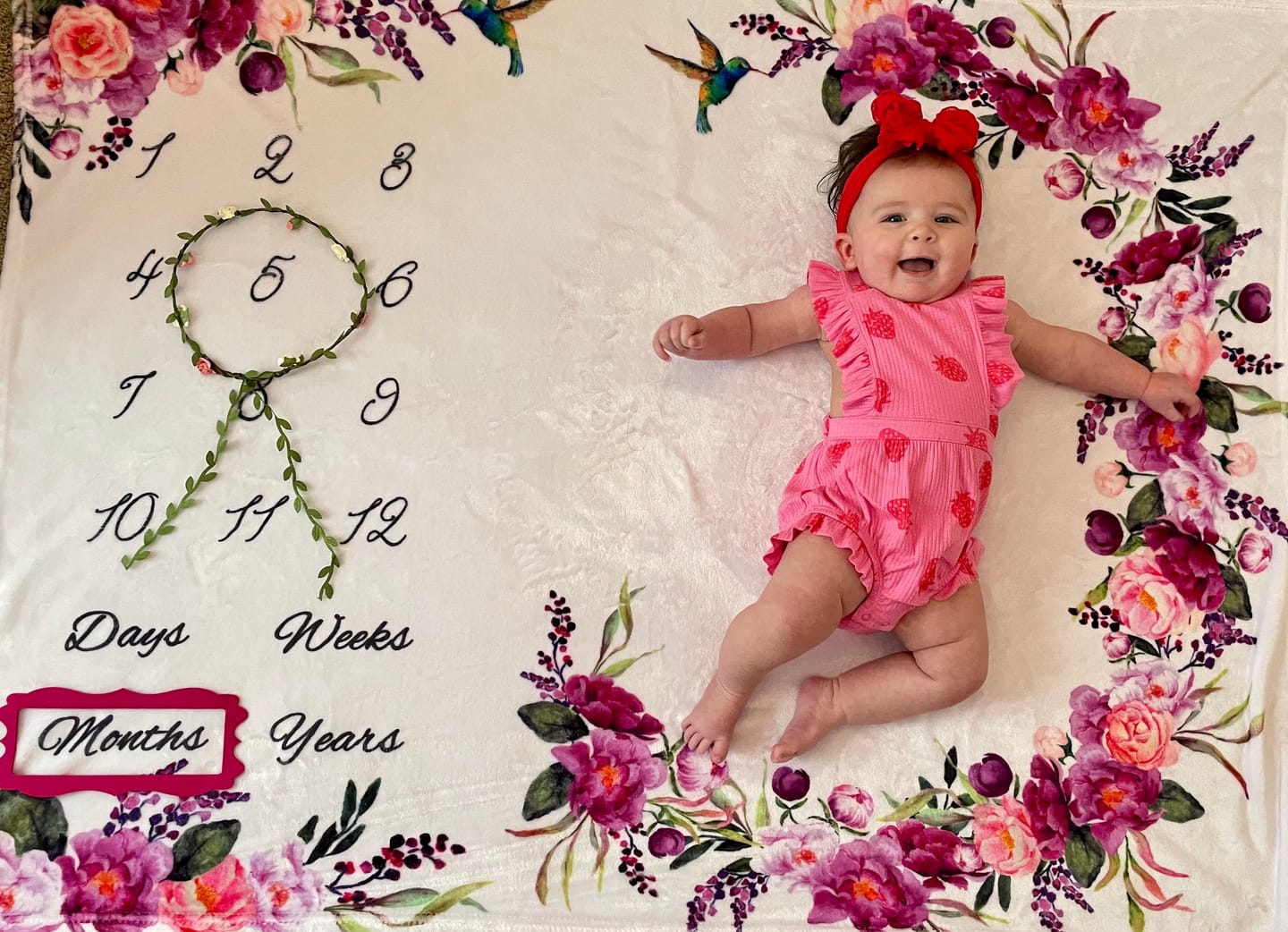 Customer photo review of Ruffled Headband- Paris Pink