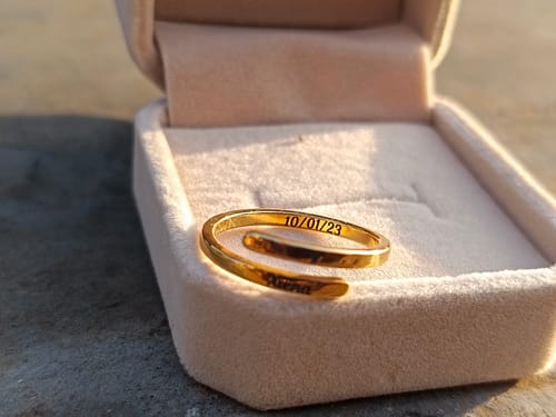 Customer photo review of Printave™ Personalized 2 Layers Ring