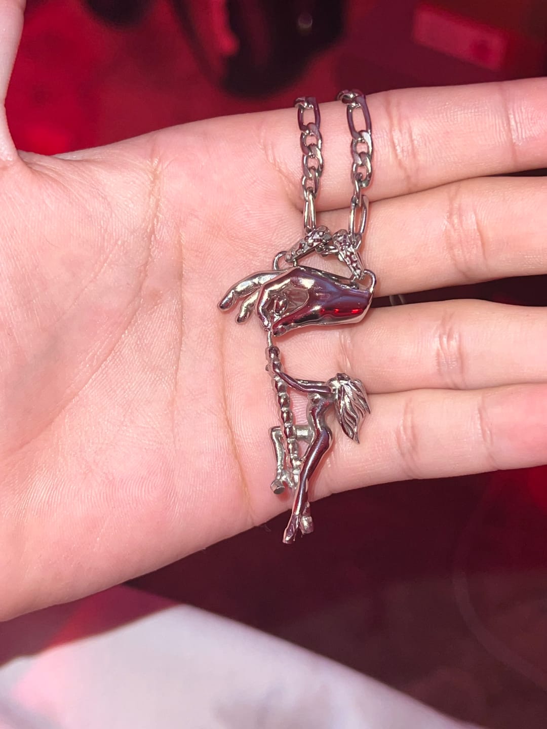 Customer photo review of DANCING WITH DEATH PENDANT