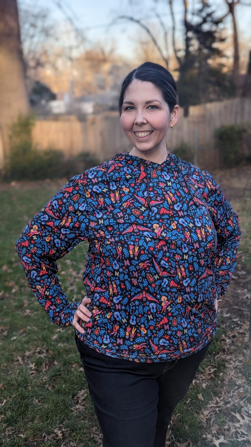 Customer photo review of Disney and Pixar Coco "Music In Me" – Performance Hoodie
