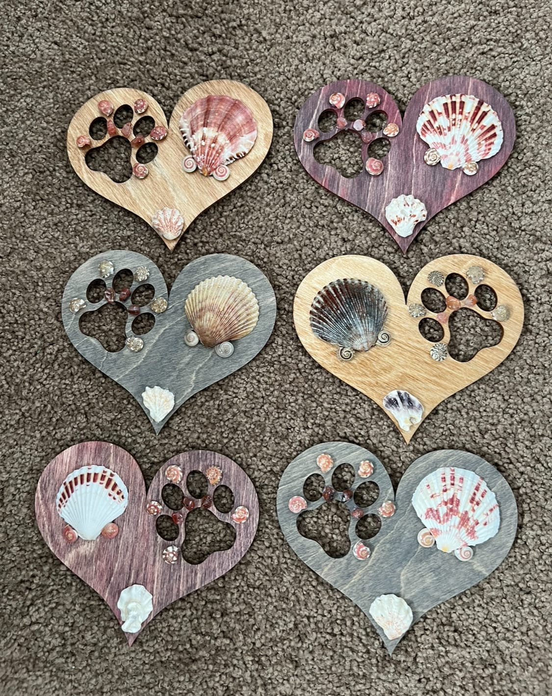 Customer photo review of Unfinished Wood Pawprint Heart Shape | Valentine's Day | Pet | DIY Craft Cutout | Up to 46"