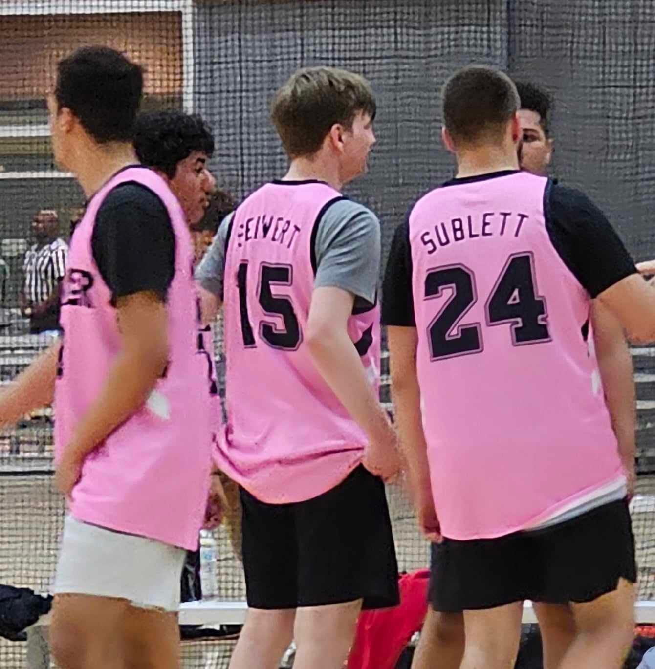 Customer photo review of Custom Black Pink Double Side Tops Athletic Basketball Jersey