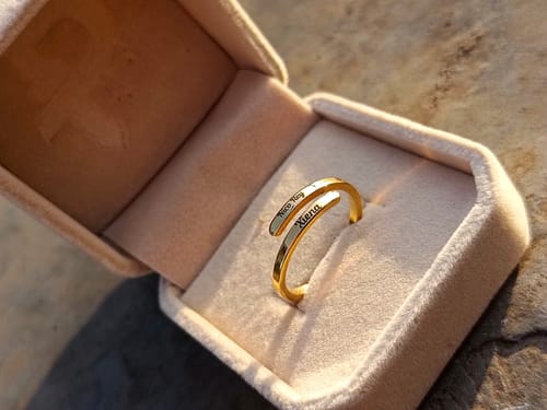 Customer photo review of Printave™ Personalized 2 Layers Ring