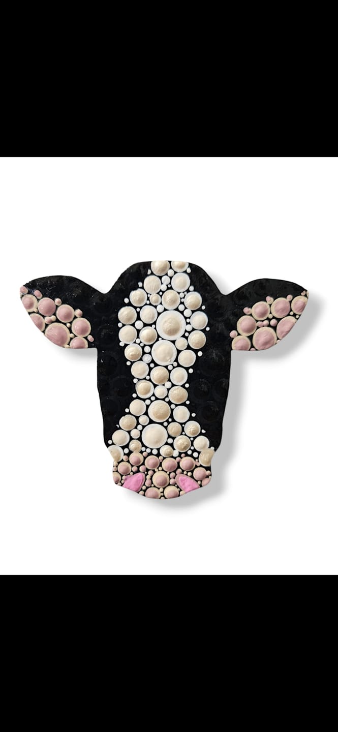Customer photo review of Unfinished Wood Dairy Cow Shape - Craft - up to 36" DIY