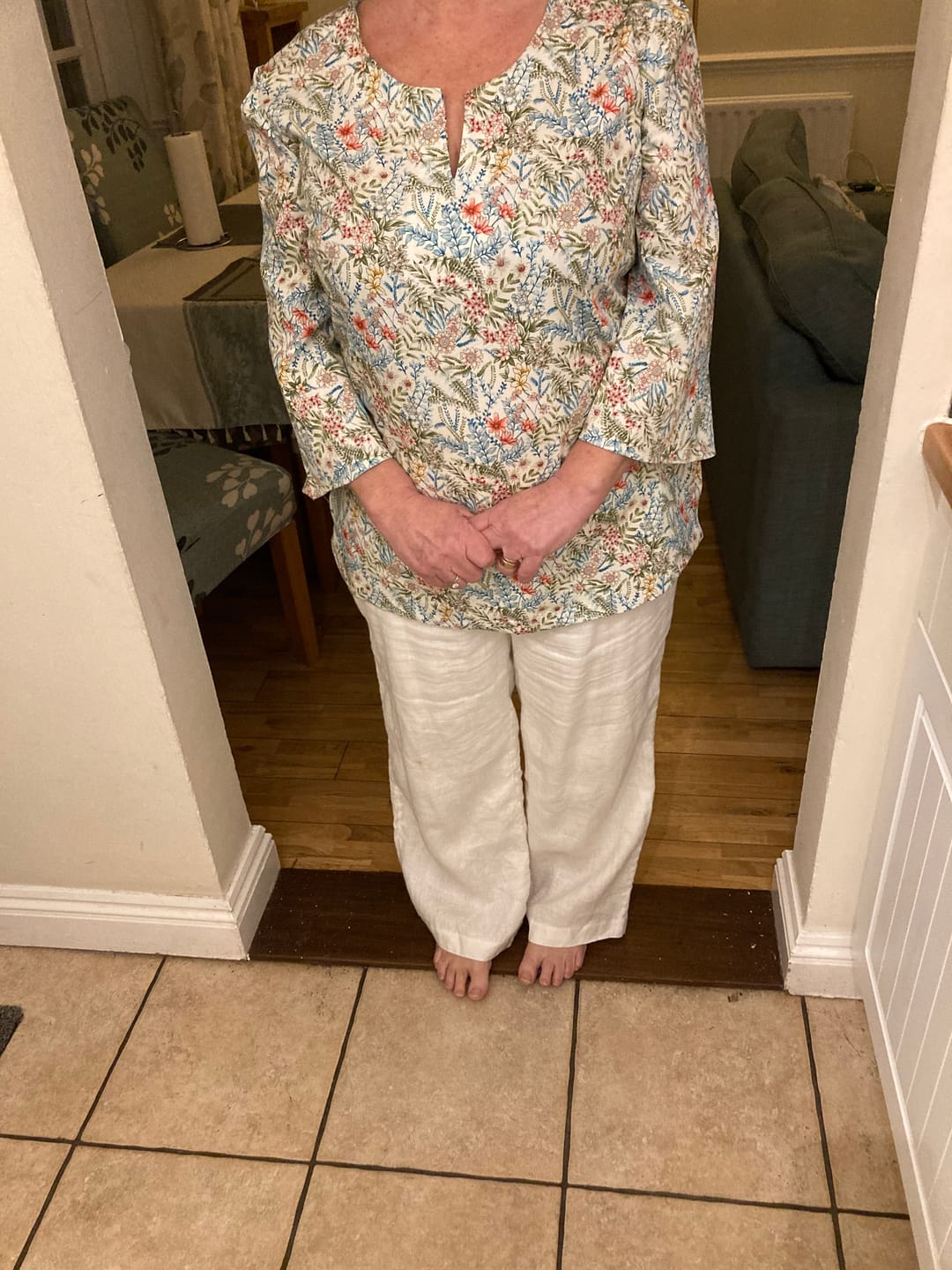 Customer photo review of Colourful Abstract Floral Rose & Hubble Cotton Poplin Fabric