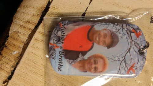 Customer photo review of Personalized Memorial Gift I'm Always With You Cardinal Custom Photo Keychain