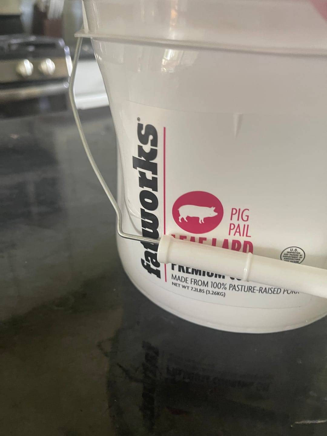 Customer photo review of Leaf Lard Pig Pail-1 GALLON