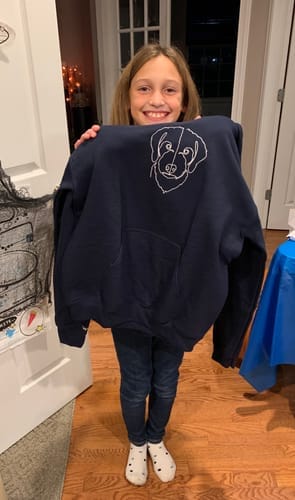 Customer photo review of Custom Embroidered Hoodie