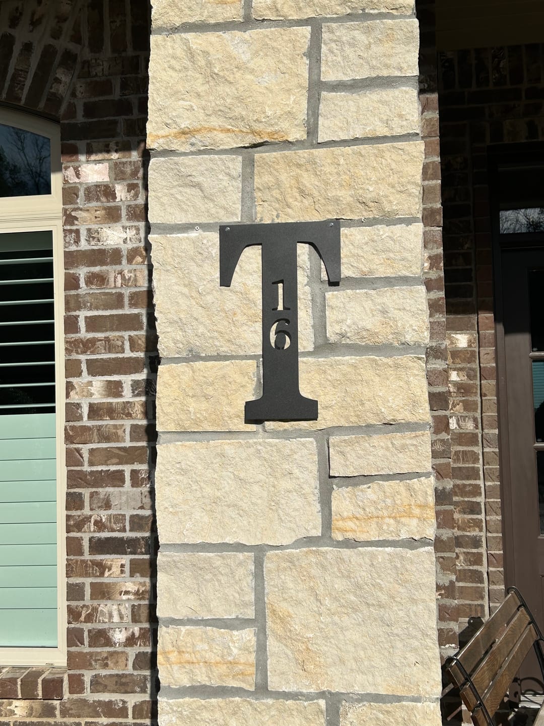 Customer photo review of Special Offer Letter Address Plaque - 3 Sizes - Metal Personalized Address Numbers for House