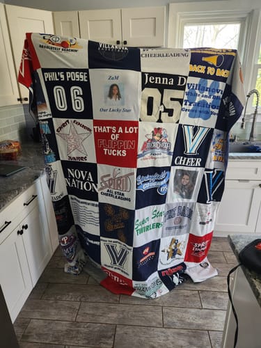 T-shirt quilt from villanova university by Joseph from PA