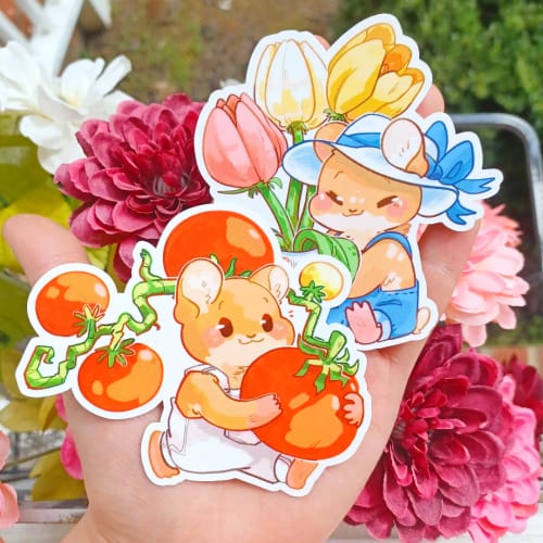 Customer photo review of Hamster Gardeners Stickers