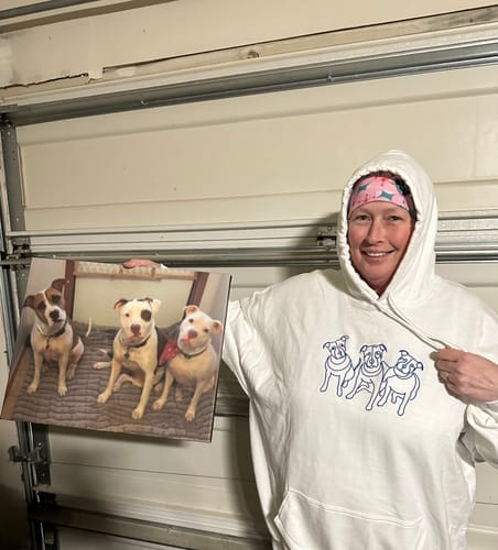 Customer photo review of Custom Embroidered Hoodie