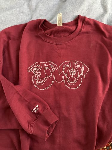 Customer photo review of Custom Embroidered Sweatshirt