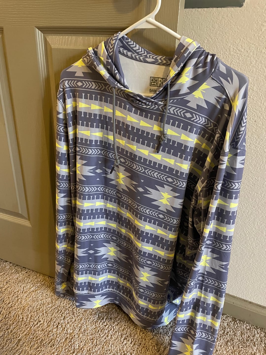 Customer photo review of Aztec Gray – Performance Hoodie