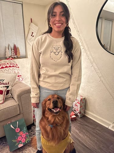 Customer photo review of Custom Embroidered Sweatshirt