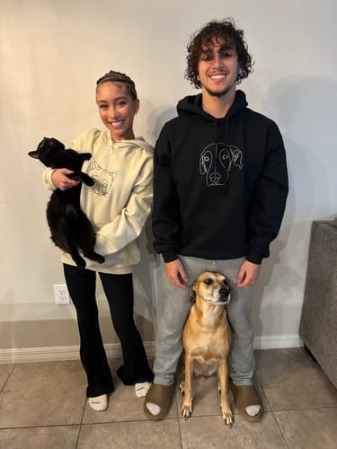 Customer photo review of Custom Embroidered Hoodie